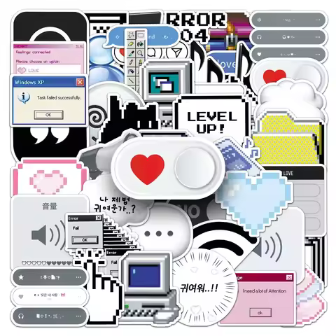 50PCS Funny Network Programming Meme Stickers Cartoon IT Engineer Computer Decals Sticker DIY Luggag