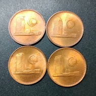 Malaysian 1st Series 1 Cent 1977(4 Coins )