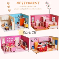 3D Puzzle Toy 3D House Room Shops Model Puzzle Toys Kids Handmade DIY Assembling Educational Toys