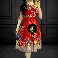 Dress Batik Wanita Premium Lapis Trikot ANJANI KODE CB297