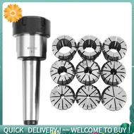 10Pcs ER32 Spring Collets Set 2/4/6/8/10/12/16/18/20mm + MT3  ER32 Collet Chuck Morse Taper Holder