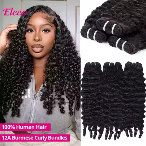 12A Burmese Curly Bundles Virgin Hair Burmese Vietnamese Raw Human Hair Extensions 3C4A Spiral Curly