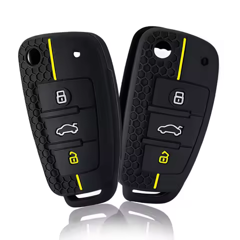 New Silicone Key Case Cover Shell for Audi A4 B7 A6 C6 4f 8v A3 8p A1 A3 Remote Key Holder Jacket Ac