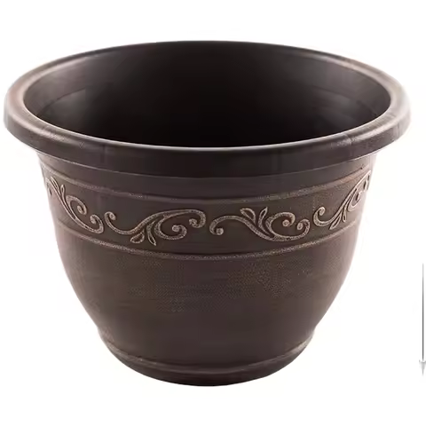 35.5*16.5*25cm Resin Flower Pot Large Resin Flower Pot Classical Retro Design Embossed Pattern Finis