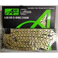 AJI Racing Chain 428 ORing Rantai Sprocket (Gold) O-Ring O'Ring 428Hx122L