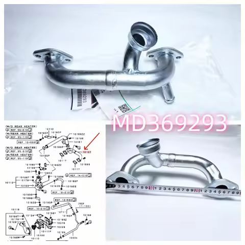 6G72 Engine Cylinder Head Coolant Bypass Pipe Cylinder Head Water Inlet Iron Pipe For Pajero Montero