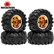 RS | 1.0 Beadlock Wheel Tires RC Mud Terrain Crawler Tyres Set for 1/24 1/18 Crawler Axial AX24 SCX2