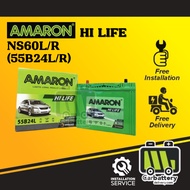 [Installation Provided] Amaron Hi Life NS60 55B24L /R Car Battery Bateri Kereta Toyota Vios Altis Ho