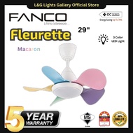 🔥Free Shipping🔥Fanco Fleurette 29 inch DC Motor Ceiling Fan Remote 3 Color LED Lights 5 ABS Blade