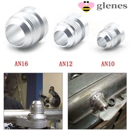 GLENES Straight Male Weld Fitting Adapter, External Thread AN4-AN20 Silver Male Aluminium Weld, High