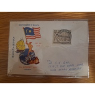 Vintage Setem Koleksi 31st August 1957 Merdeka FDC Private Cover Independence Of Malaya 马来亚独立纪念信封 私人