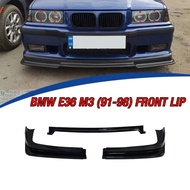 BMW 3 Series E36 M3 1991-1998 Front Bumper Lip Spoiler Splitter 3-Piece Style B Under-Lip Extension 