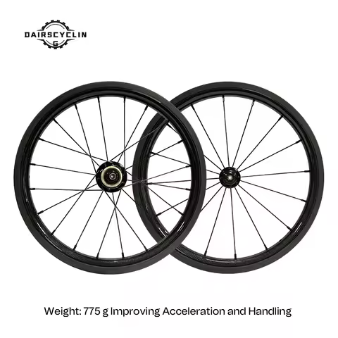 DAIRSCYCLING 16inch 349 carbon wheels 780g V brake 3/7 speed Modification accessories brompton bicyc