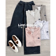 LINRI BLOUSE BY MOCA BASIC BLOUSE WITH COTTON RAYON MOTIF