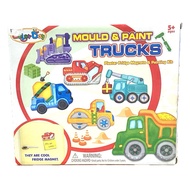Mould & Paint Truck Paster Fridge Magnets Kit Plaster Car Set Toys Learning Media Children DIY Art