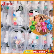2023 Diy Fluid Bearbrick Keychain 流体熊暴力熊 Mini Bear Handmade Diy Colored Paint Fluid Painting Parent-child Toy Kids Gift