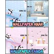 GEM - CHILDREN'S WALL WALLPAPER PANDA WALLPAPER CHILDREN'S WALLSTIKER CHILDREN'S WALLPAPER RAINBOW W