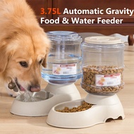3.75L Automatic Gravity Food and Water Feeder Dog Cat Drink Bowl PET Large Capacity Food Water Dispenser for Pet Cat Dog