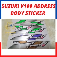 SUZUKI V100 ADDRESS BODY STICKER Suzuki v100 sticker body address v100 Suzuki V100 Sticker Set (Addr