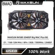 MAXSUN มือสอง RX580 2048SP บิ๊กแม็คพลัส8G การ์ดจอ