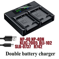 Dual Battery Charger For Pentax D-Li8 Li85 D-BC8 Optio A10 A20 A30 A36 A40 E65