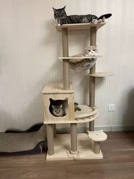 實木貓爬架貓窩貓樹一體貓抓柱
