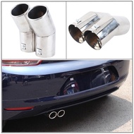 toprctoy.th-SIP fangzi Car Exhaust Dual Pipes Stainless Steel Tail Muffler Tips for VW Golf 4 Bora J