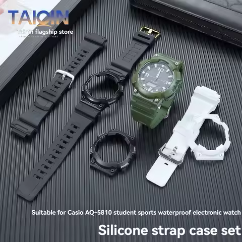 AQ-S810 Silicone strap case For Casio G-SHOCK 5208 AQ-S810W AQ-S810WC-7AVDF Watch Case +Watchband Se