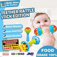 DUMMBLE | Teether Rattle Stick Baby Teether Toy BPA FREE/