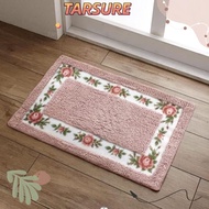 TARSURR 1 Pcs Pink Rug, Pink Microfiber Flower Rug,  Absorbent 16*24Inch Non-Skid Floral Bathroom Ru