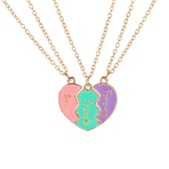3Pcs Kalung Best Friends Forever Gift Kreatif Hadiah Perhiasan Kalung Liontin Persahabatan BFF 3 Ora