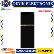 Polytron PRM491X Kulkas 2 Pintu Inverter Glass Door 350L PRM 491X