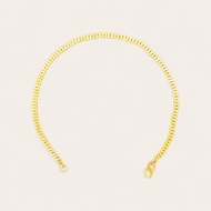 Solid 916 Gold Curb Chain – 22K Yellow Gold Anklet