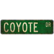 Vintage Decor Wall Signs Coyote Coyote Gift Coyote Sign Coyote Decor Coyote Expert Tin Metal Street 