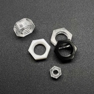 Plastic Transparent Nut Acrylic Accessories Nut Black White Screw PC Hand Screw Hex Nut m36 Screw