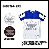 ADDIDAS UNISEX 100% COTTON PLAIN TSHIRT /ADDIDAS MEN WOMEN TSHIRT/ ADDIDAS BAJU TSHIRT COTTON LELAKI