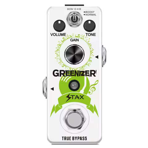 Stax Greenizer Guitar Effects Pedal Overdrive Analog Vintage Effects Pedal 70's Tube Scream Amp for 