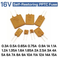 5PCS PPTC Self-Restoring Fuse 16V 0.3A 0.5A 0.65A 0.75A 0.9A 1A 1.1A 1.2A 1.35A 1.6A 1.85A 2A 2.5A 3