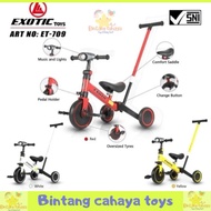 Tricycle 3 balance bike 3 in 1 and 4 in 1 push bike Aviatir AT 7905, Exotic 5511, ET 709 ET 2008 Pmb