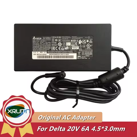 Genuine Delta ADP-120VH D 20V 6A 120W AC Adapter Laptop Charger For MSI MS-16R5 CF63 GF63 Thin 11SC-