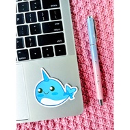 💖WATERPROOF💖Cute Narwhal Whale Laptop Sticker #1150