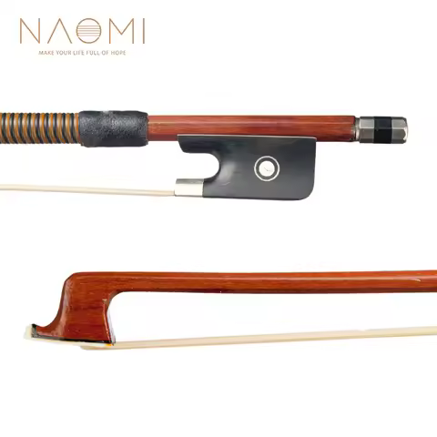 NAOMI Brazilwood Viola Bow 16'' Viola Bow Octangonal Stick Natural Horsehair Ebony Frog Paris Eye In