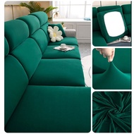 SG STOCK*Smooth Spandex Couch Cover 1/2/3/4 Seat Sofa Cover Sofa Protector L Shape Sofa Cover Cushion Cover Slipcover