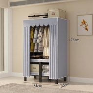 ตู้เสื้อผ้า ไม่ต้องประกอบ ตู้ผ้า 30mm ตู้เสื้อผ้าเหล็ก รับน้ำหนักได้ 800 กิโลกรัม wardrobe ความจุสูง