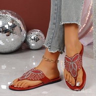 Rhinestone Slippers - Bohemian Flip Flops for Seaside Vacations