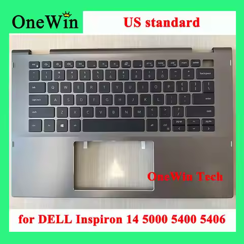 100% Original New for DELL Inspiron 14 5000 5400 5406 2-In-1 Laptop US Keyboard Palmrest Upper Cover