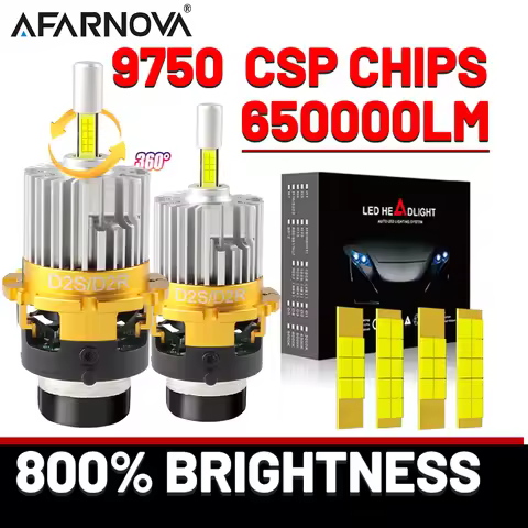 360 D3S D1S LED Car Headlight Xenon Bulb HID 1:1 D2S D4S Canbus D1R D2R D3R D4R LED Turbo Car Lamp M