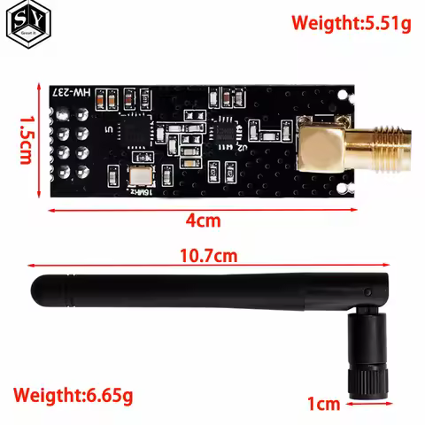 NRF24L01+PA+LNA Wireless Module with Antenna 1000 Meters Long Distance FZ0410 Adapter plate Board fo