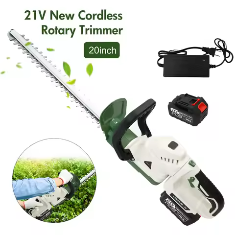 20 Inch Electric Hedge Trimmer 21V Dual-Action Blade Handheld Shrub Trimmer Weeding Pruning Shear Sh