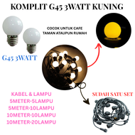 KOMPLIT KABEL10 METER 20 - 10 LED 4W OUTDOOR WATERPROOF LAMPU GANTUNG 5M 10M 20L CARNAVAL CAFE TAMAN